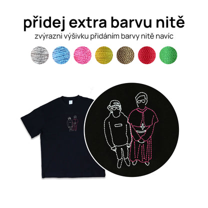 VLASTNÍ NÁVRH výšivky na tričku