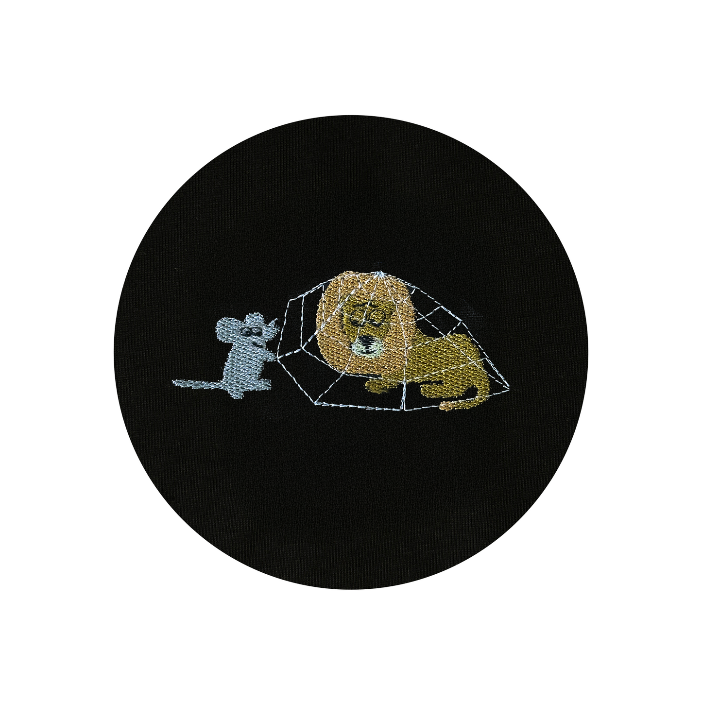 Lion and Mouse Story Black Shirt